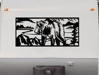 Mountains Bear Decal RV Camper Motor Home Sticker Mountain Scene