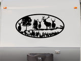 Mountains Lake Deer RV Camper 5th Wheel Motor Home Vinyl Decal Sticker    V12