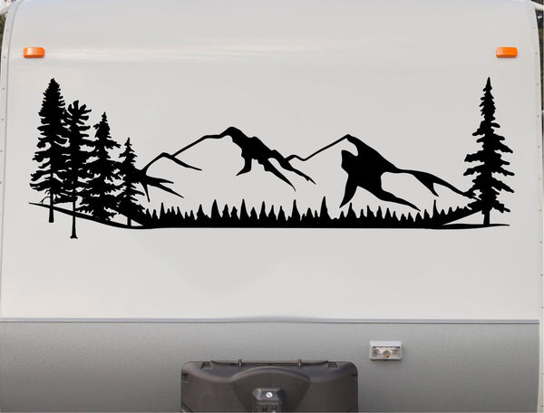 Mountains RV Camper Replacement Decal Scene Trailer Stickers CT10