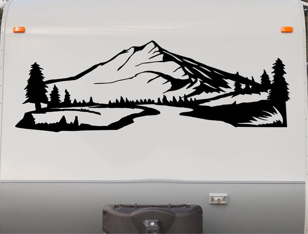 RV Camper Replacement Decal - Mountain Scene Trailer Sticker CT22