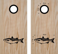 hunting fishing cornhole decal