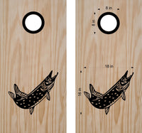 hunting fishing cornhole decal