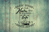 Endless Love Laundry Decal - Beautiful Home Decor Sticker for Modern Spaces