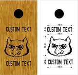 Owls Sports Team Cornhole Board Decals  Stickers for Both Boards