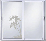 Palm Tree DIY Etched Glass Vinyl Privacy Film Glass Door