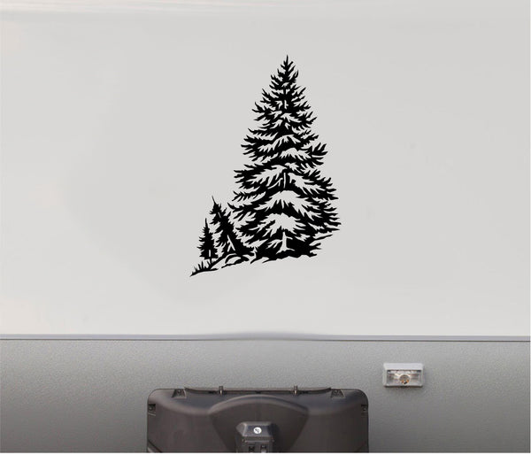 Pine Trees RV Camper Replacement Decal - Scenic Trailer Stickers for Outdoor Adventure