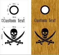 Pirate Jolly Roger Cornhole Board Vinyl Decal Sticker