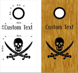 Pirate Jolly Roger Cornhole Board Vinyl Decal Sticker