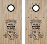 Psalms 23 Cornhole Decal Set - Inspiring Bean Bag Toss Stickers for Boards