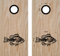hunting fishing cornhole decal