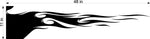 Racing Flames Decals for Auto Truck Boat  Car - EZ199 Side Sticker Set