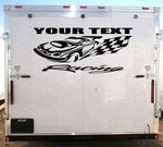 Racing Team Name Trailer Decal Vinyl Sticker Custom Text Trailer Sticker YT106