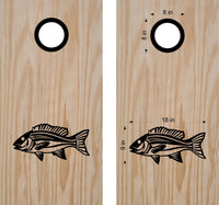 hunting fishing cornhole decal