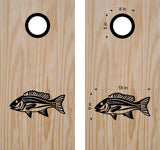 hunting fishing cornhole decal