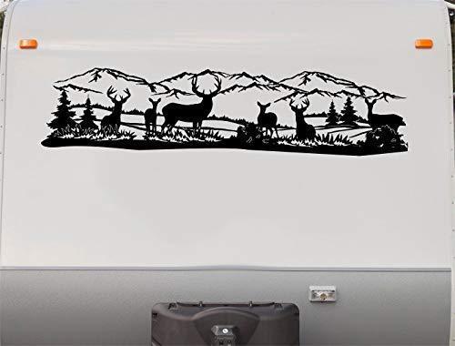 Replacement Decals Deer Bucks Hunting Mountains Quality Motor Home RV Camper Trailer Hauler Sticekes Graphics