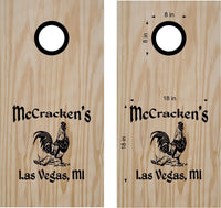 Rooster Chicken Decal Set for Cornhole Boards - Fun Bean Bag Toss Stickers