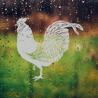 Rooster Etched Glass Decals Vinyl Shower Door Window