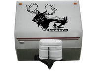 RV Camper Vinyl Decal Sticker  Moose Lake Mountain Scene