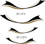 Replacement Camper Decals for Pontoon Boats  RVs - Swish Swoosh Design SW09