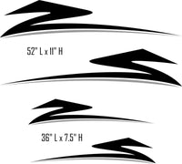 Replacement Camper Decals for Pontoon Boat  RV - Swoosh Swish Design SW10