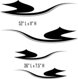 Replacement Camper Decals for Pontoon Boats  RVs - Swoosh Design SW11