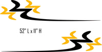 Replacement Camper Decals for Pontoon Boats  RVs - Swoosh Design SW24