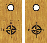 Sailing Nautical Compass Cornhole Board Vinyl Decal Sticker