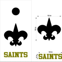 Saints Football Mascot Vinyl Decal Sticker for Cornhole Boards