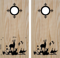 hunting fishing cornhole decal