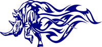 Tribal Flame Rhino Decal Sticker for Auto Truck Boat - AF17