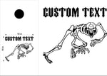 Skull Cornhole Board Decals - Unique Flag Stickers for Yard Games