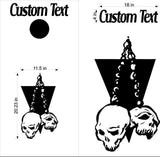 Skull Skulls Cornhole Board Decals Flag Stickers SK20