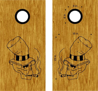 Skull Skulls Cornhole Board Decals Flag Stickers SK27