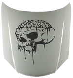 Skull Brain Hood Decal Auto Truck Vinyl Sticker SKB01