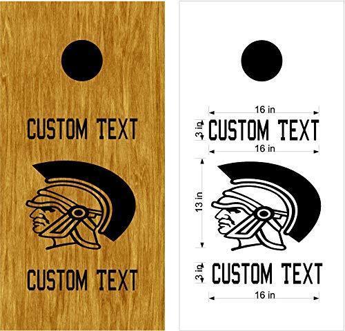 Spartans Sports Team Cornhole Board Decals  Stickers for Both Boards