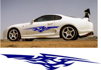 High Gloss Flame Car Decals - Easy Installation Aftermarket Graphics for Dads and Racing Fans