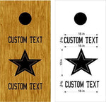 Stars Mascot Sports Team Cornhole Board Decals  Stickers for Both Boards