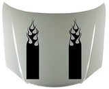 Flame Stripe Vinyl Hood Decal - Eye-Catching Car Graphic Sticker