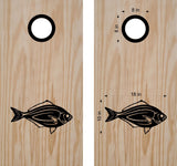 hunting fishing cornhole decal