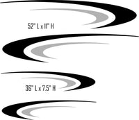 Replacement Decals for Pontoon Boat SW02 Swoosh Swish RV Motor Home