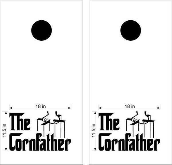 Cornfather Vinyl Decal Sticker for Cornhole Boards - Fun  Unique Design