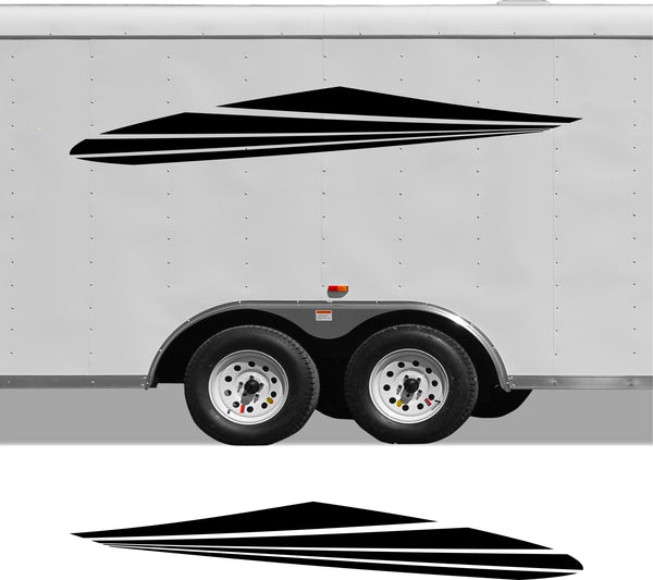 Camper Decals Set for Pontoon Boat Trailers  RVs - CB26 Stripe Design