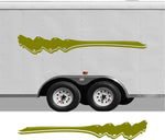 Pontoon Boat Trailer  RV Camper Decal Stripe Set - CB06 Design