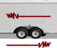 Pontoon Boat Trailer Decal Stripe Set for RVs  Motor Homes - CB07 Design