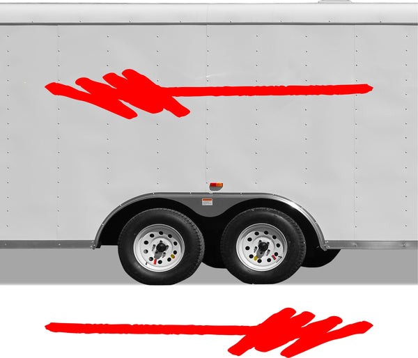 Replacement Camper Decals for Pontoon Boat Trailer  RV Motorhome - CB08 Stripe Set