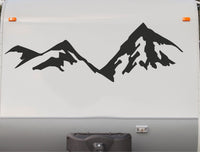 RV Camper Motorhome Decal Sticker - Scenic Trees and Mountains Design