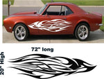 Tribal Flame Decals for Auto Truck Boat and Car - Stylish Side Stickers PF02