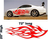 Tribal Flame Decals for Auto Truck Boat  Car - Stylish Side Stickers PF03