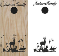 hunting fishing cornhole decal