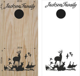 hunting fishing cornhole decal